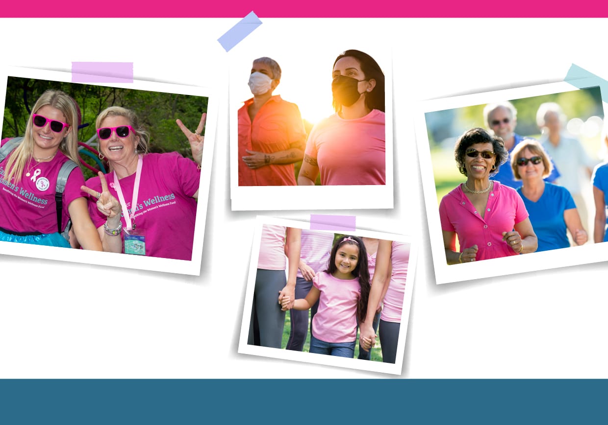 Several pictures from previous walk for women's wellness events